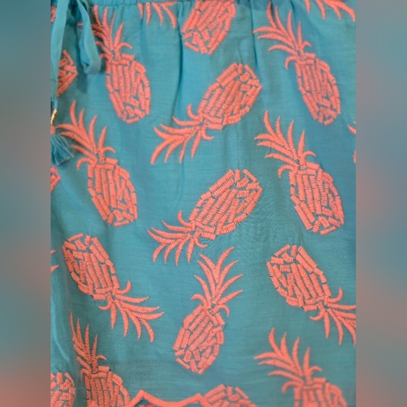 Lilly Pulitzer Teal and Pink Pineapple Shorts - Picture 3 of 5